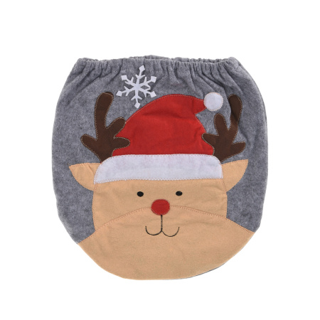 Набор Новогодний Koopman 2 шт чехол для крышки унитаза и коврик 3 вида в ассортименте AAF512070