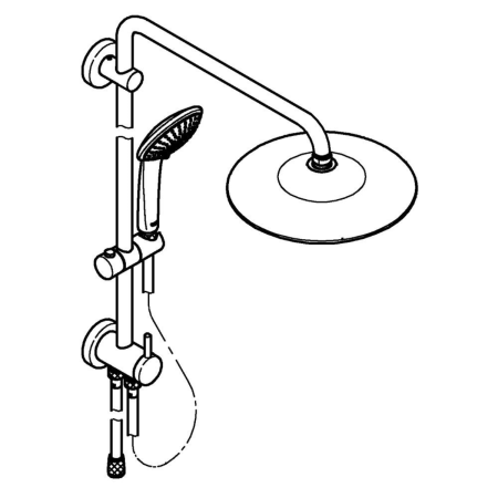 Душевая система без смесителя GROHE Euphoria арт.27421002 260 Верхний душ, ручной душ Euphoria 110, 