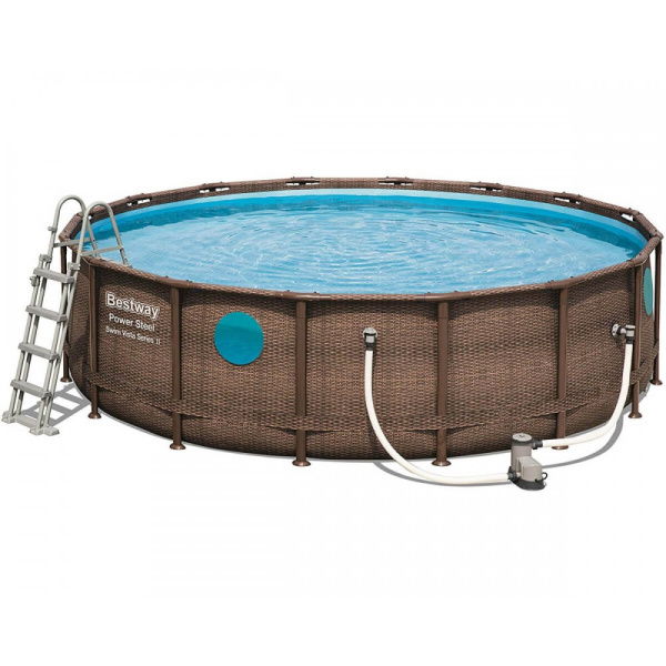 Бассейн каркасный BESTWAY Power Steel Swim Vista 488 х 122 см, 56725, 19480 л., Стальной каркас, 4 и