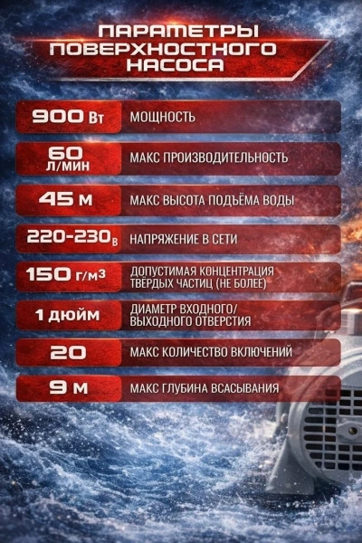 Насос поверхностный ПСН-3600П Ресанта