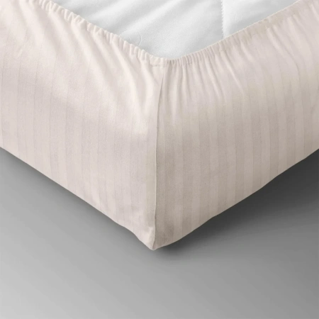 Простыня Verossa Stripe на резинке 200х200х30см борт 30 Antique White 925746
