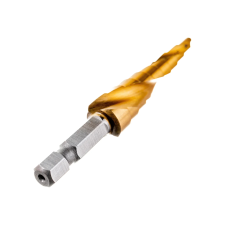 Сверло ступенчатое,4-5-6-7-8-9-10-11-12 мм, HSS, спиральный проф., шестигр. хвостовик// Matrix