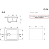 Кухонная мойка GranAlliance G-24, черный,прямоугольная:417х492х205 мм