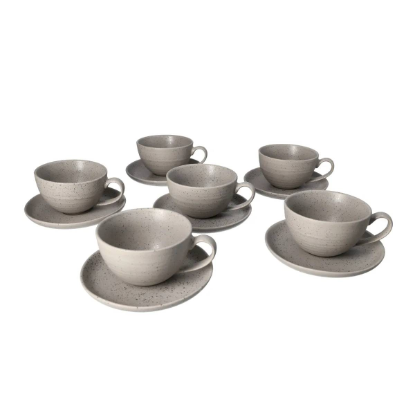 Чайный набор DH grey на 6 персон 280 мл фарфор T41-8
