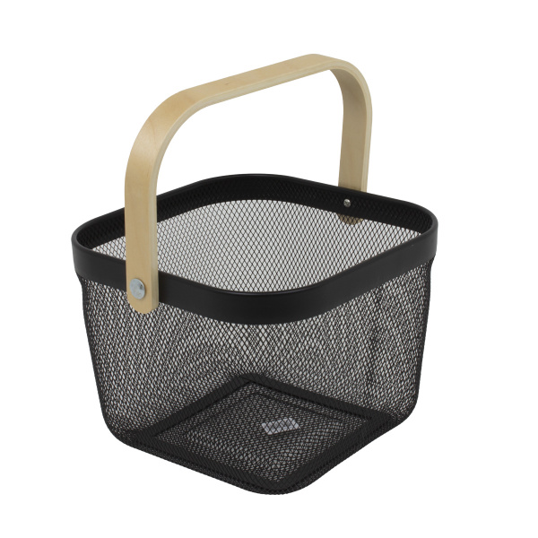 Корзинка сетка 24,5х24,5х18 см черная NS-003 CN