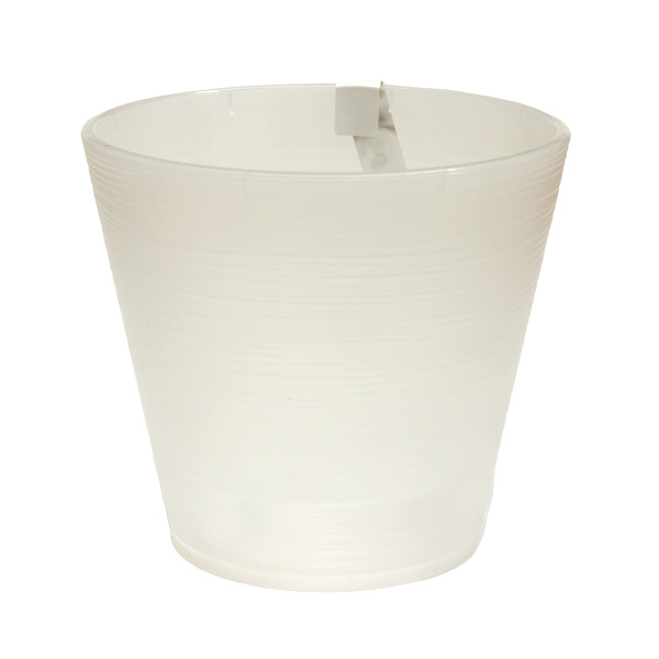 Горшок пластиковый с вкладкой, Конус Прозрачный  д. 17  2,3 л.)