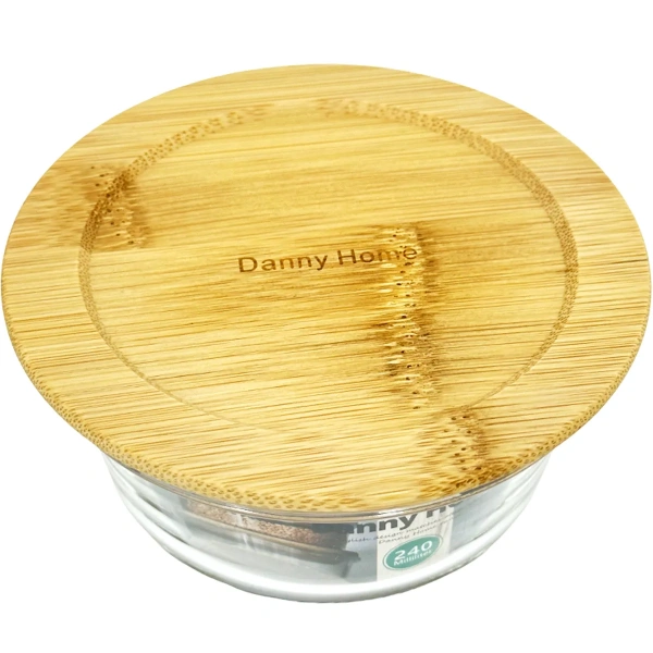 Контейнер DH из боросиликатного стекла с бамбуковой крышкой 620 мл. BXH010