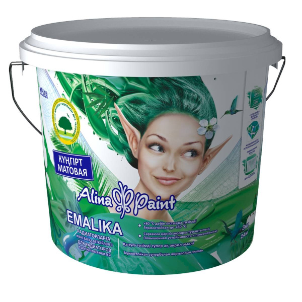 Аlina Paint эмаль EMALIKA матовая 3кг бел.