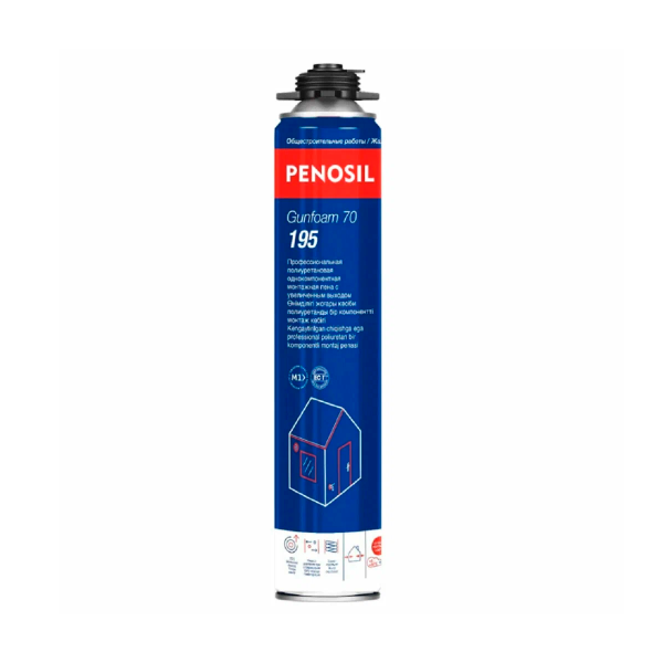 Пена монтажная PENOSIL Gunfoam 70 195 профессиональная с увеличенным выходом 850 мл Пена монтажная PENOSIL Gunfoam 70 195 профессиональная с увеличенным выходом 850 мл