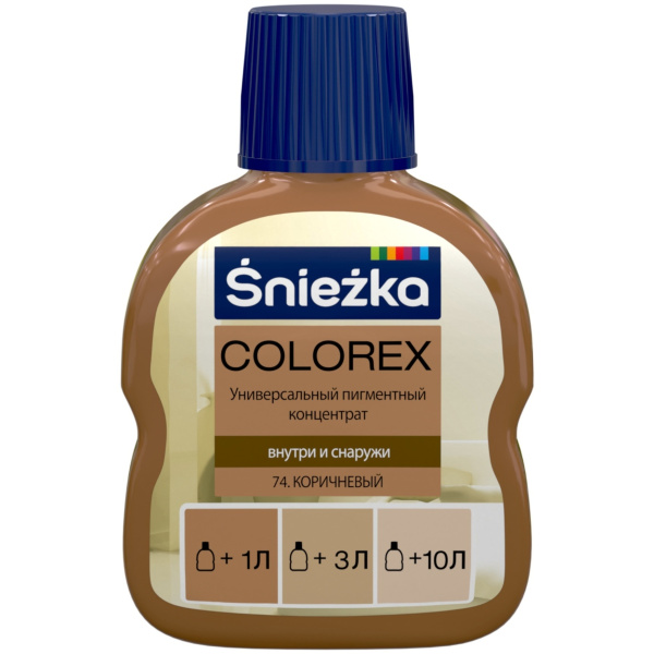 Колер SNIEZKA Colorex №74 коричневый 100 мл