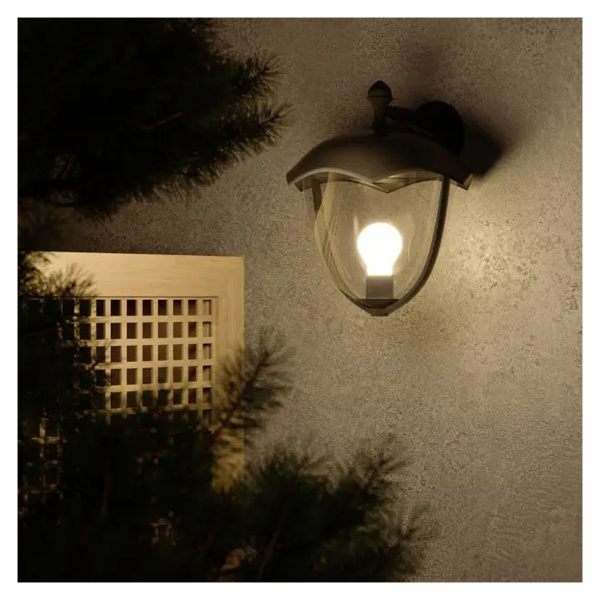 Светильник садово-парковый Gauss Aura на стену вниз 188*210*238mm, 170-240V / 50Hz, 1xE27, Max.60W, 