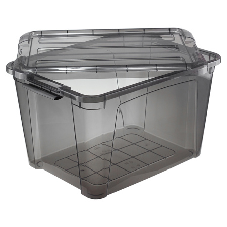 Ящик для хранения IDEA КИП с замками 15,5л серый прозрачный М 2337