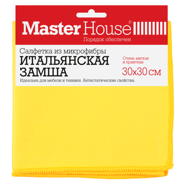 Салфетка Итальянская замша из микрофибры 30х30 см 60305
