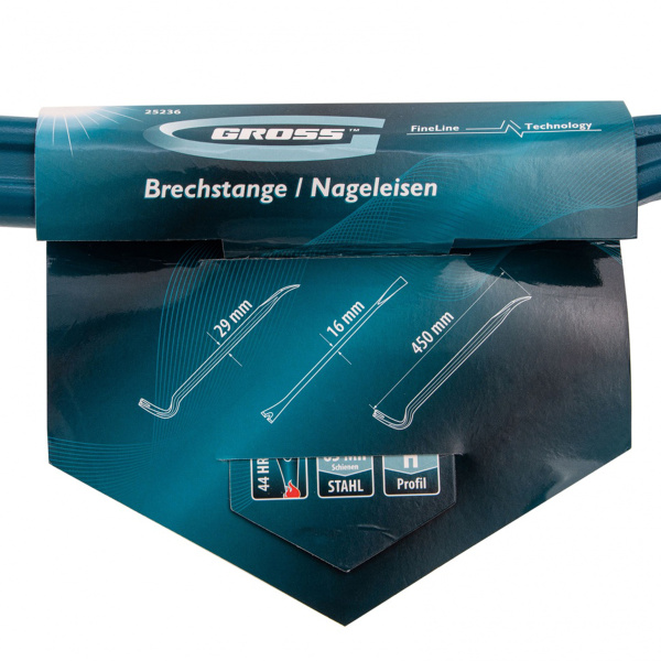 Лом-гвоздодер, двутавровый профиль, 450х29х16 мм// GROSS