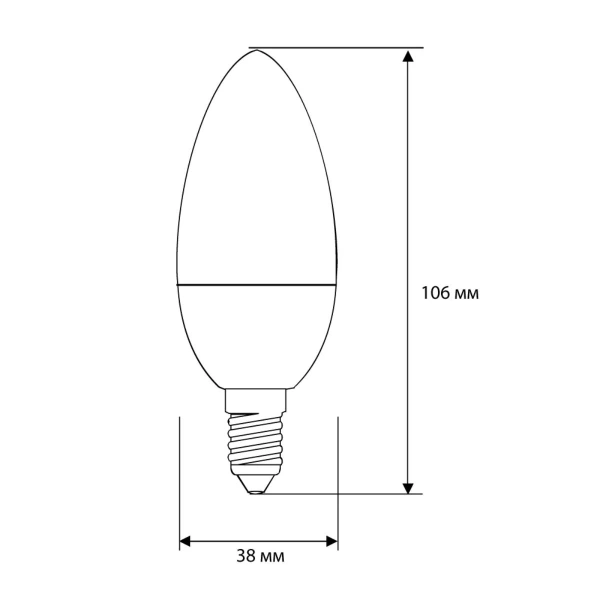 Лампа Ergolux LED-C35-11W-E14-6K (Эл.лампа светодиодная Свеча 11Вт E14 6500K 180-240В) 13620