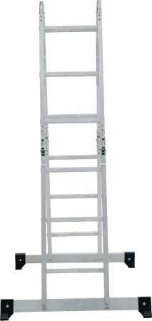 Четырехсекционная лестница-трансформер, стремянка, алюминиевая, шарнирная 4х3, нагрузка до 120 кг