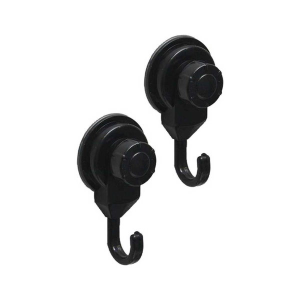 Набор крючков для ванной комнаты Tendance 2 шт на присоске черный 9714103