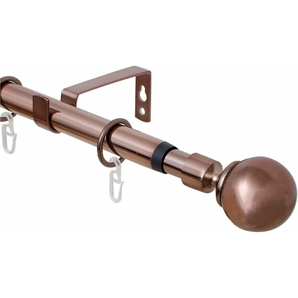 Карниз телескоп одноряд Коньяк наконечник классика 160-320см 16/19мм 3331161949550