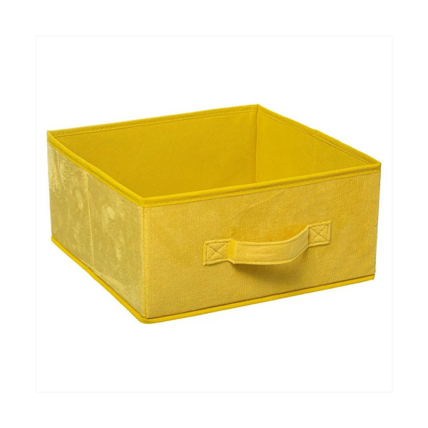 Ящик для хранения 5Five М 31х15 см желтый бархат 173698D