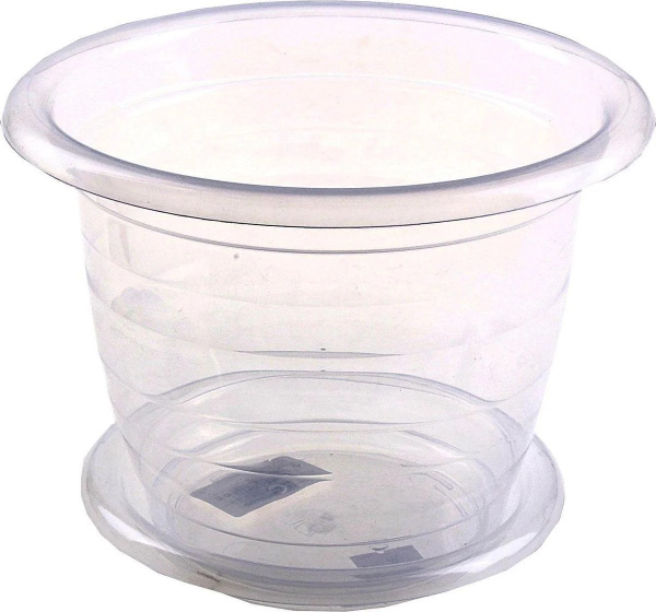 Кашпо для орхидеи D190мм 2,0л с/п прозрачный М1605