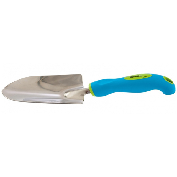 Совок посадочный широкий, 90х320 мм, нерж. сталь, двухкомпонентная рукоятка, PREMIUM PLUS// Palisad