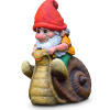 Фигура садовая «Гном УЛИ на улитке» Ф260