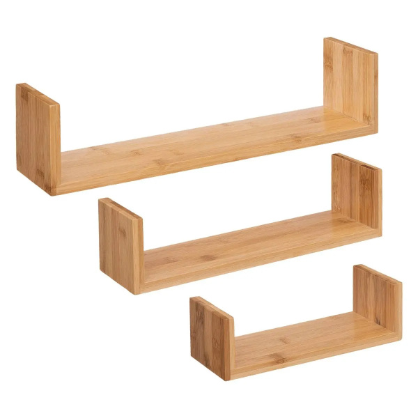 Набор настенных полок 5Five Fixy 3 шт бамбук