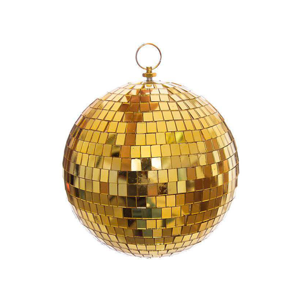 Шар елочный 15 см зеркальная мозаика, золото  AAE130680 К