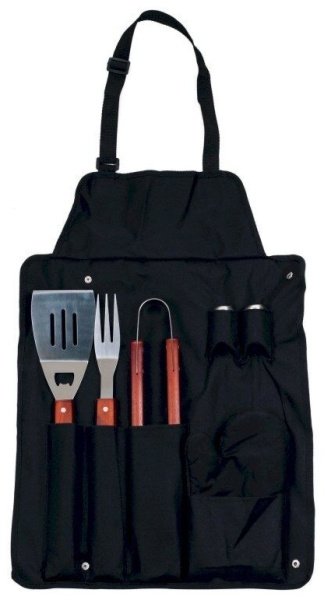 Набор инструментов для барбекю 6 предметов в в чехле-фартуке PRC