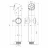 LM8075BL "Аксессуары" Lemark Лейка для биде, черный, блистер