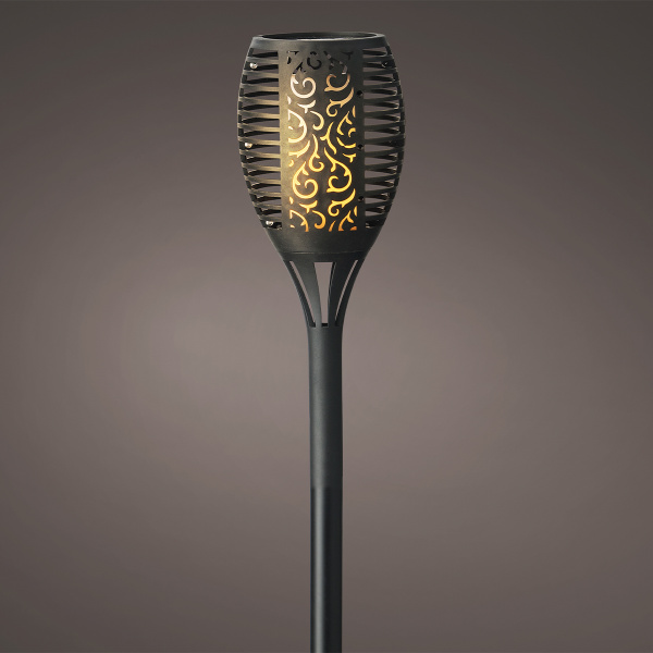 Фонарь садовый Факел на солн.батарее, теплый белый свет, эффект пламени d-12 h-61,5 см. 897441 Kmg