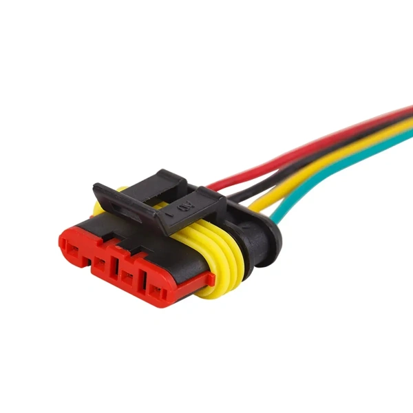 Разъем автомобильный, гнездо с проводом 20 см (4-контактный), REXANT 16-0314-9 DJ7041-1.5-21