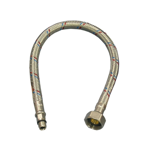 Подводка для смесителя 1,0m Г 1/2 М10*18  Акватехник-Сталь (стальной ниппель)