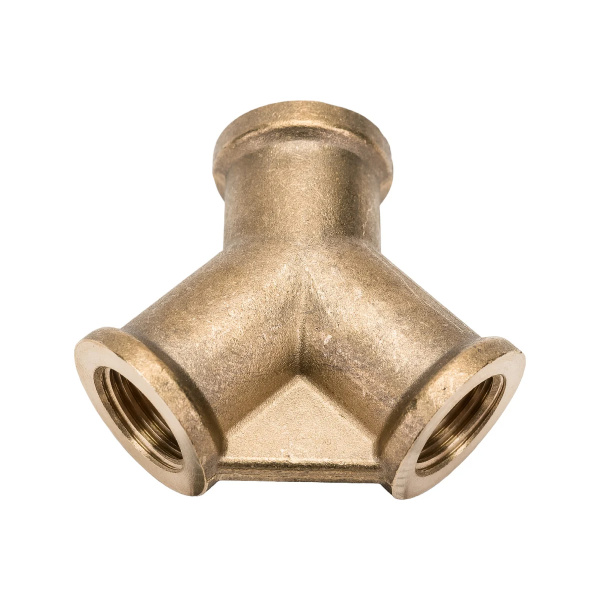 Соединение внутр. резьба 1/4" Y-образное (латунь) ECO