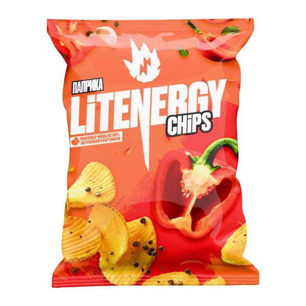 Чипсы картофельные LIT ENERGY CHIPS паприка 120г
