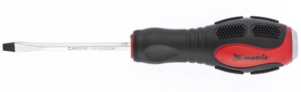 Отвертка ударная , SL5 x 75 мм, двух-компонентная рукоятка, CrV// Matrix