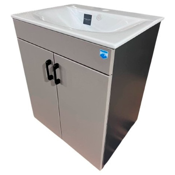 Тумба Neo Breeze 60, напольная, 2 двери, серый/графит