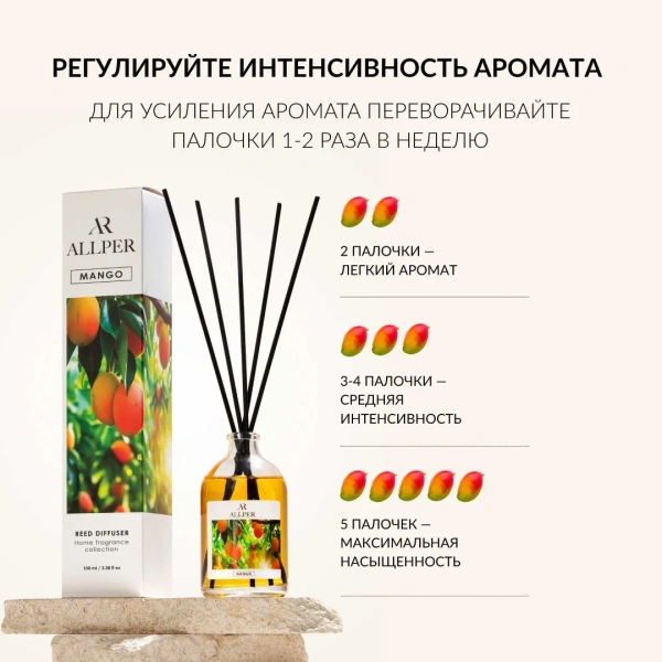 Аромадиффузор ALLPER Манго/Mango/ 100мл