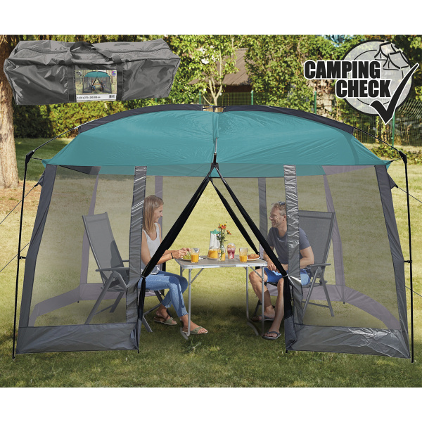 Тент туристический Camping Check Pavallion 335х275х200-230 см магнитное закрывание PE185T 78966