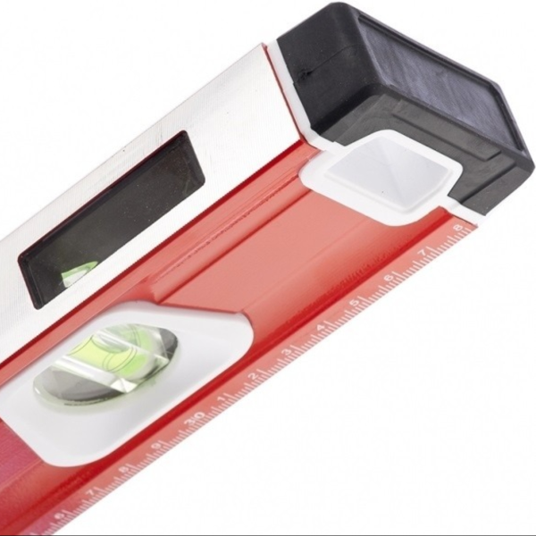 Уровень алюминиевый, магнит., фрезерованный, 3 глазка (1 зеркал.), 400 мм// MATRIX