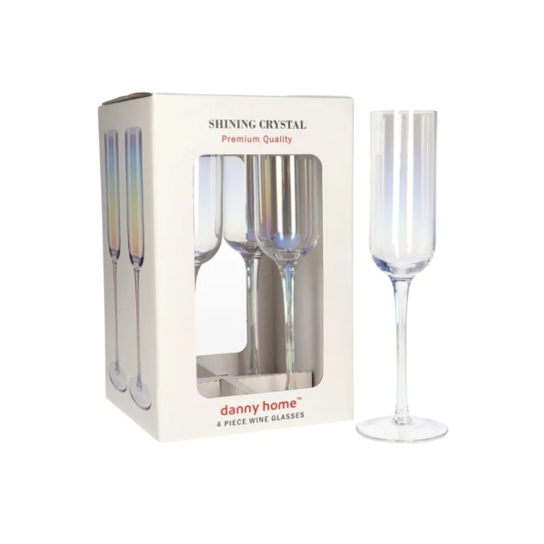 Набор фужеров для шампанского DH Shining Crystal 200 мл 4 шт. Ø4,5 H24 cm CB13-18