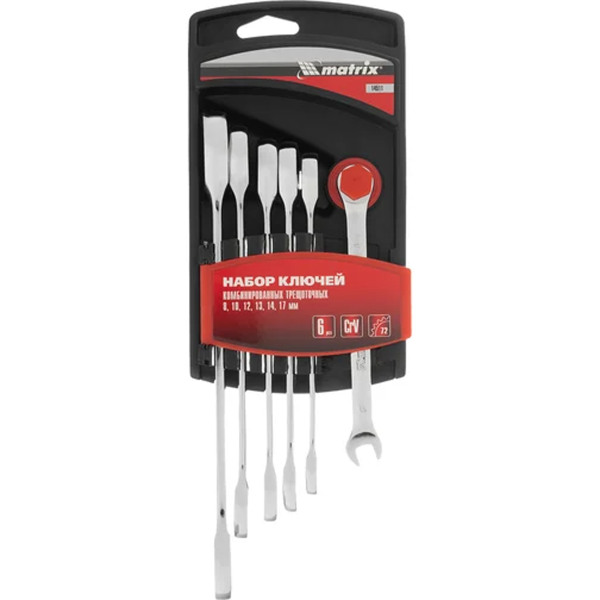Набор ключей комбинированных, трещеточных 6 шт. // Matrix