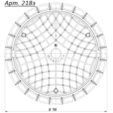 Люк канализационный Gidrolica Garden-пластиковый тип Л зелёный 80x750