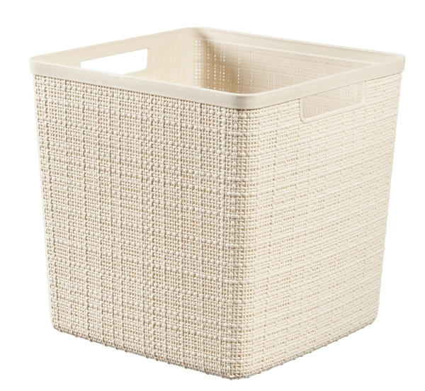 Корзина Curver Jute для хранения квадратная, 17л кремовая