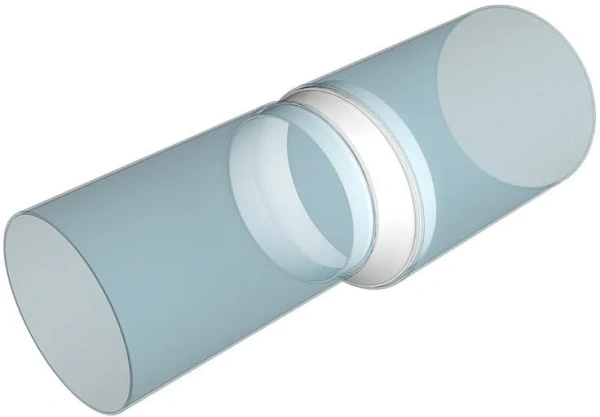 Соединитель эксцентриковый круглых воздуховодов D100/125