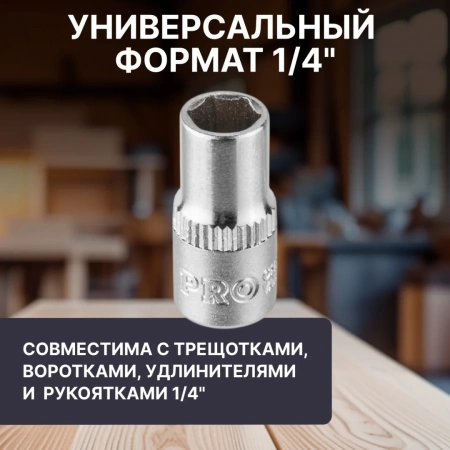 Головка 1/4" 6мм 6гр. PRO STARTUL (PRO-54006)