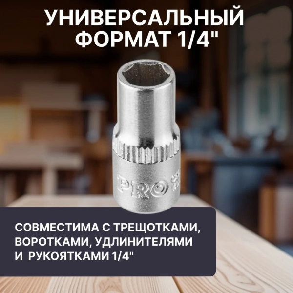 Головка 1/4" 6мм 6гр. PRO STARTUL (PRO-54006)