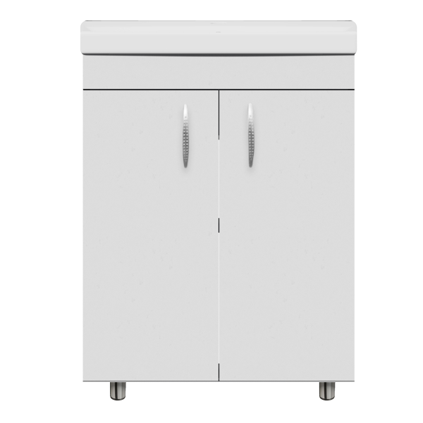 Тумба Енисей Breeze 60, напольная, 2 двери, белая