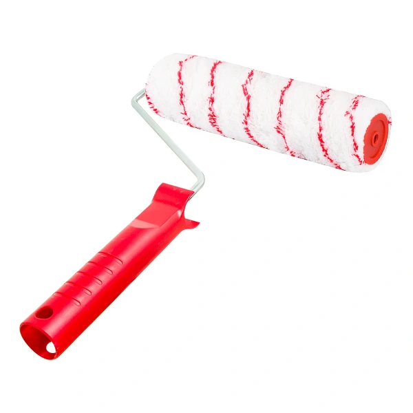 Валик малярный с ручкой "ЭКСПЕРТ" DECOR 2024, длина 240мм, диаметр 38мм