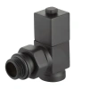 Набор дизайн-вентилей Royal Thermo CUBE, угловой (черный) 1/2" (Новый)